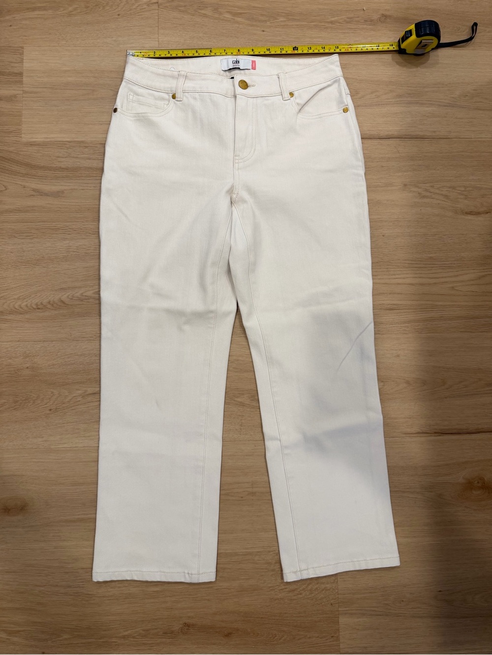 CAbi Cream Straight-Leg Jeans Style #6701
